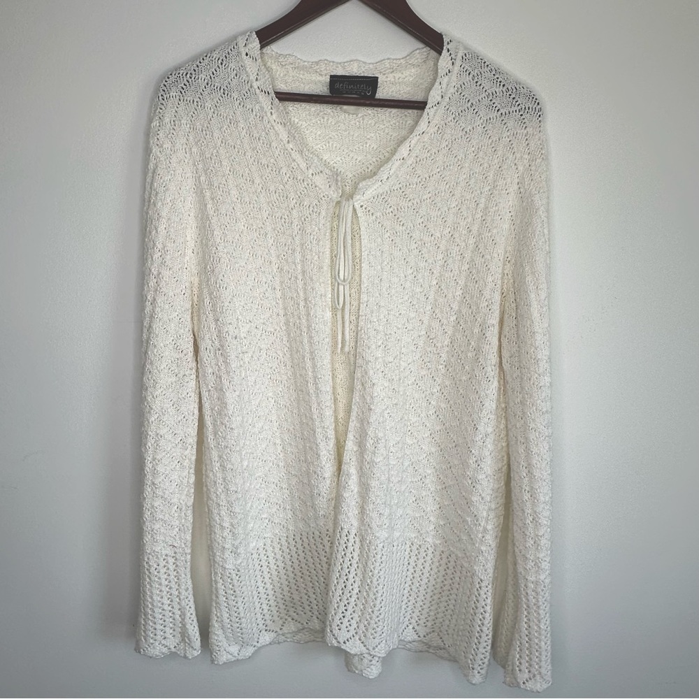 Vintage Definitely Woman Cottagecore Open Cardigan Size Large